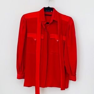 ESCADA RED SILK BLOUSE